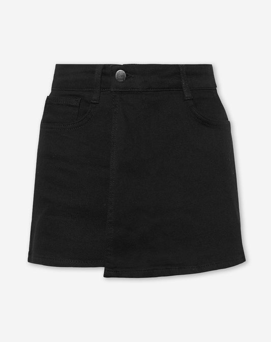 LILLIE DENIM SKORT ZWART