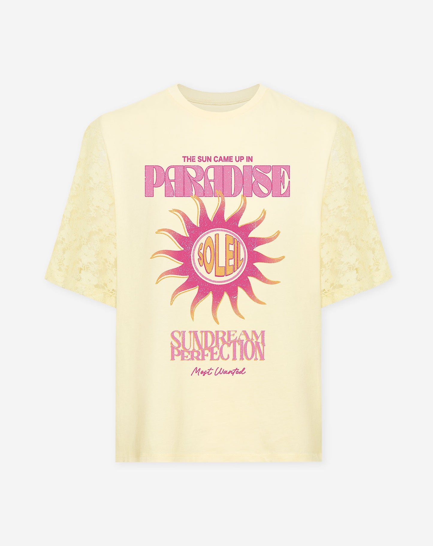 SUNDREAM LACE SLEEVE TEE BOTERGEEL