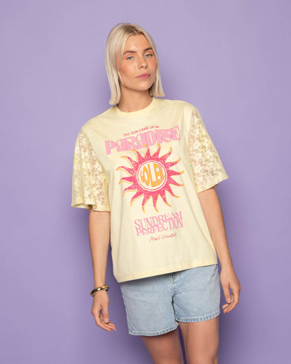 SUNDREAM LACE SLEEVE TEE BOTERGEEL
