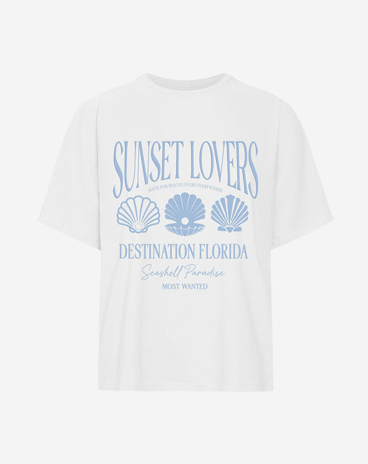 SUNSET SHELL OVERSIZED TEE CRÈME