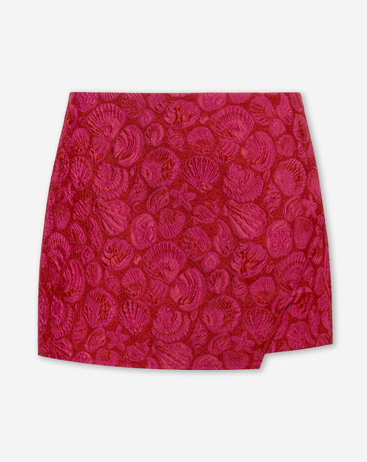 SHELL JACQUARD SKORT ROOD