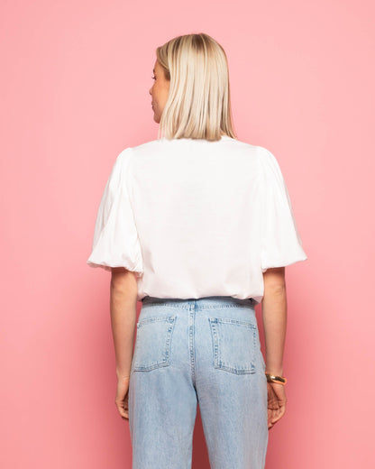PUFF SLEEVE TEE CRÈME