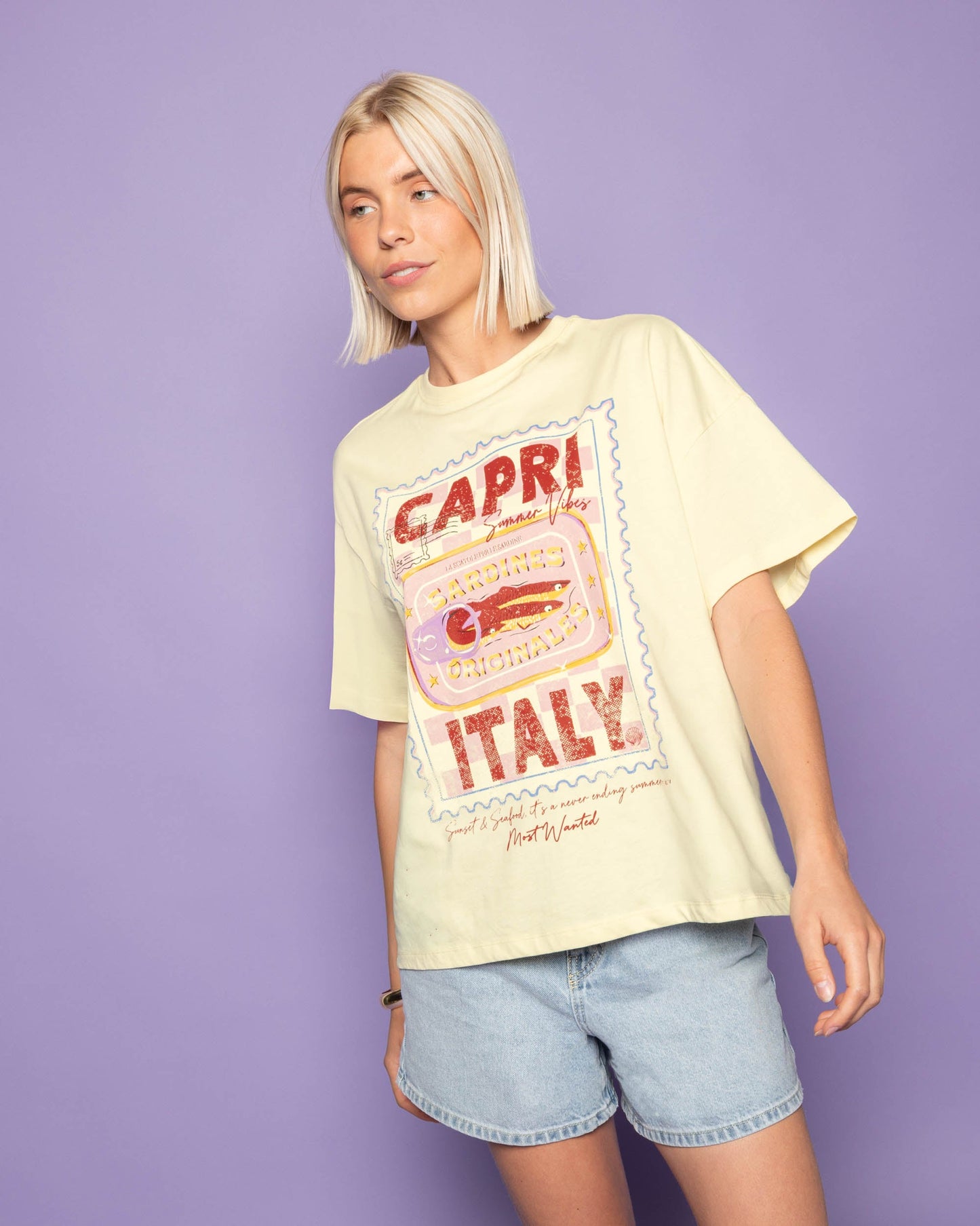 CAPRI SUMMER OVERSIZED TEE BOTERGEEL