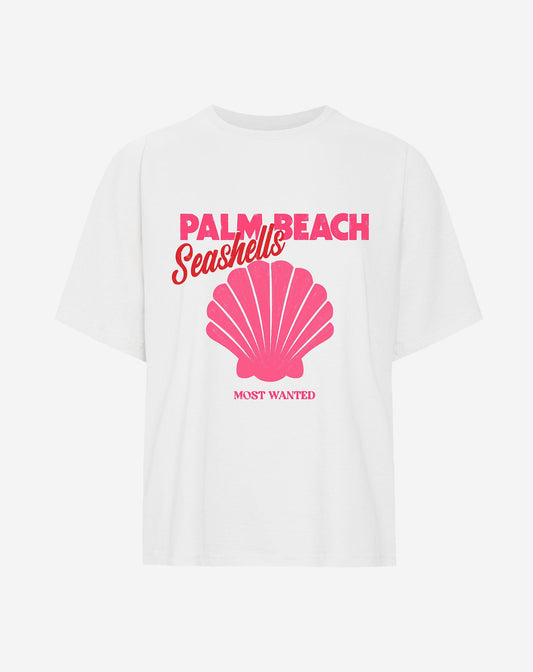 PALM BEACH SHELLS OVERSIZED TEE CRÈME