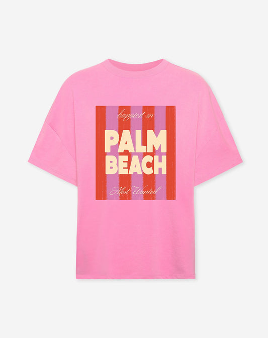 PALM BEACH OVERSIZED TEE ROZE
