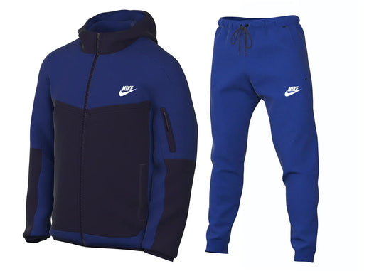 Nike Sportswear Tech Fleece-Set mit durchgehendem Reißverschluss und Jogginghose Old Royal/Charcoal Grey/Deep Royal Blue | 1 + 1 gratis