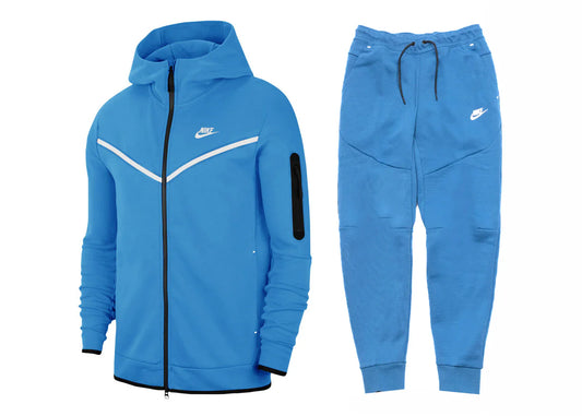 Nike Sportswear Tech Fleece-Set mit durchgehendem Reißverschluss und Jogginghose, Fotoblau/Weiß | 1 + 1 gratis