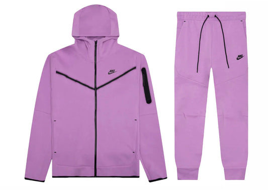Nike Sportswear Tech Fleece-Set aus Hoodie und Jogginghose Violet Shock/Schwarz 1 + 1 gratis