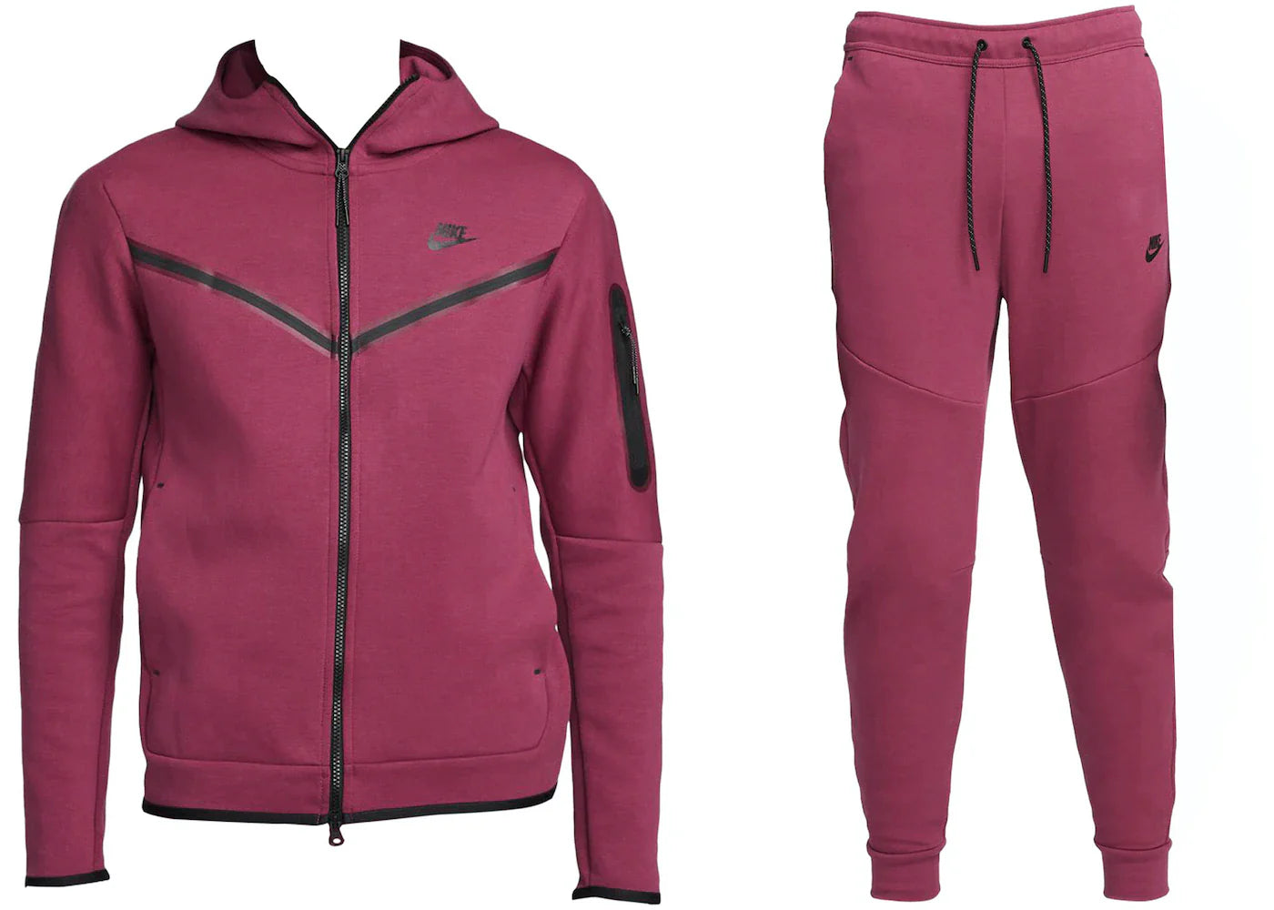 Nike Sportswear Tech Fleece-Set aus Hoodie und Jogginghose Rosenholz/Schwarz | 1 + 1 gratis