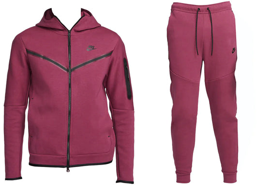 Nike Sportswear Tech Fleece-Set aus Hoodie und Jogginghose Rosenholz/Schwarz | 1 + 1 gratis
