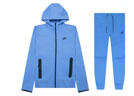 Nike Sportswear Tech Fleece Windrunner Set mit durchgehendem Reißverschluss und Jogginghose, Polar/Schwarz | 1 + 1 gratis