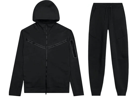 Nike Sportswear Tech Fleece-Set mit durchgehendem Reißverschluss und Jogginghose, Schwarz | 1 + 1 gratis