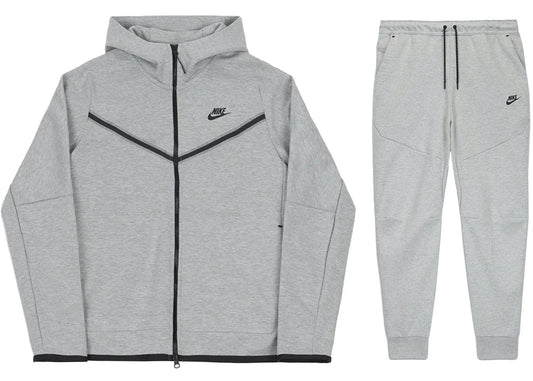 Nike Sportswear Tech Fleece-Set mit durchgehendem Reißverschluss und Jogginghose, Grau | 1 + 1 gratis
