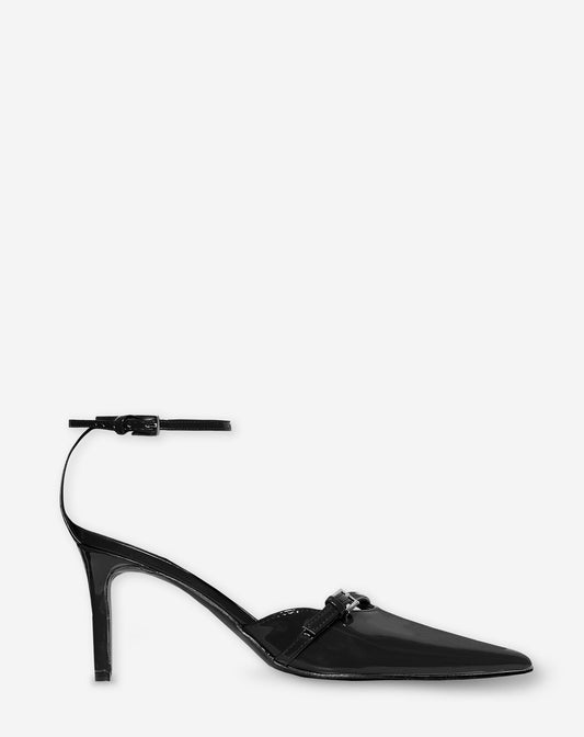 CARLI BUCKLE HEELS ZWART