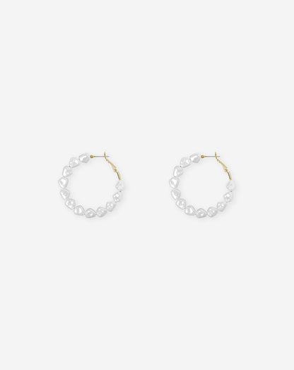 PEARLY HOOP EARRINGS