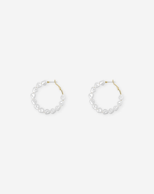 PEARLY HOOP EARRINGS