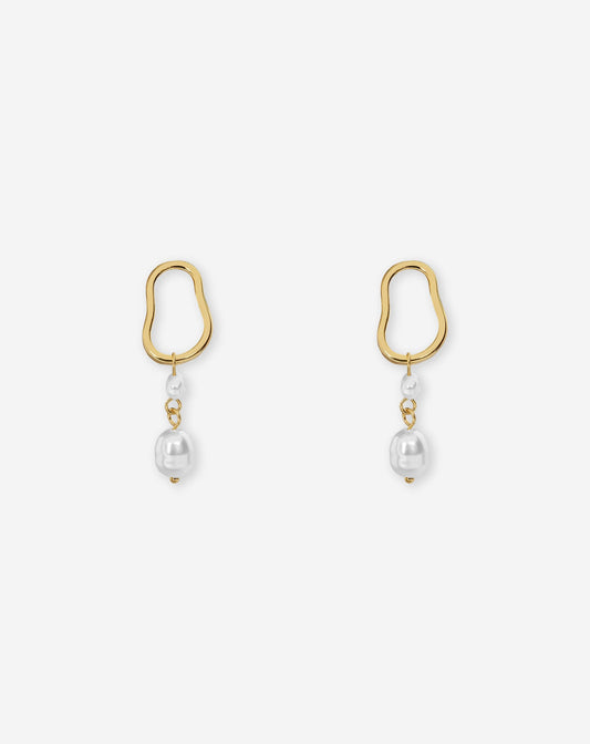 CURVY PEARL EARRINGS