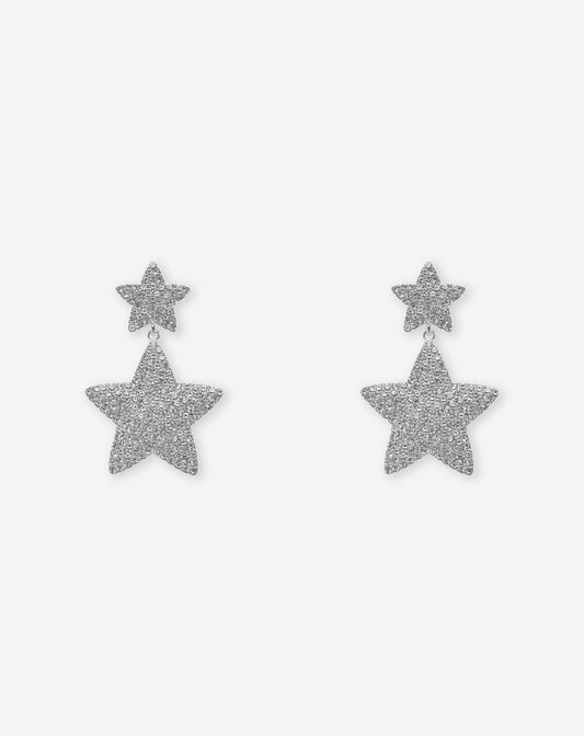TWO STAR DIAMOND EARRINGS