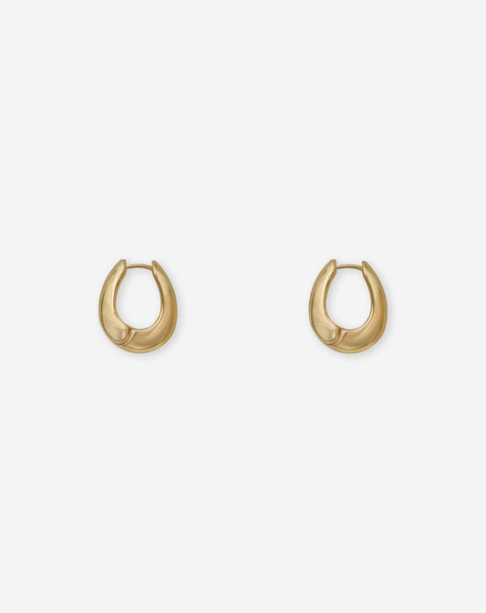TEARDROP CHUNKY HOOP EARRINGS
