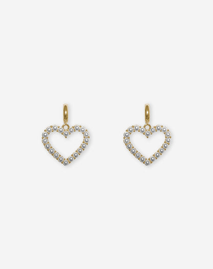 PEARL OPEN HEART EARRINGS