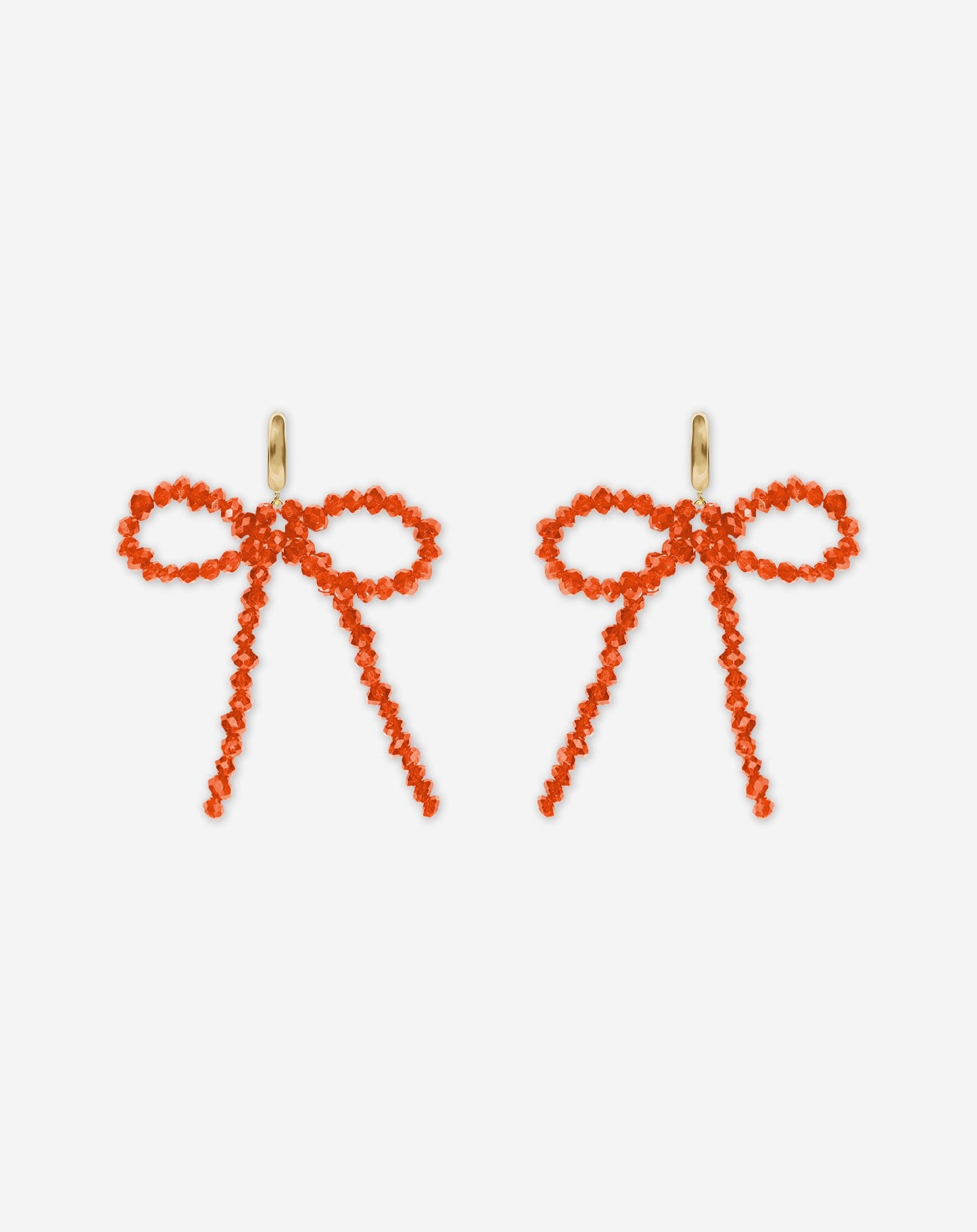 BOW BEADS EARRINGS ORANJE
