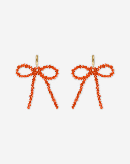 BOW BEADS EARRINGS ORANJE