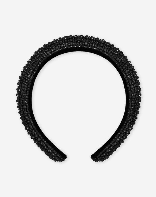 STRASS HEADBAND ZWART