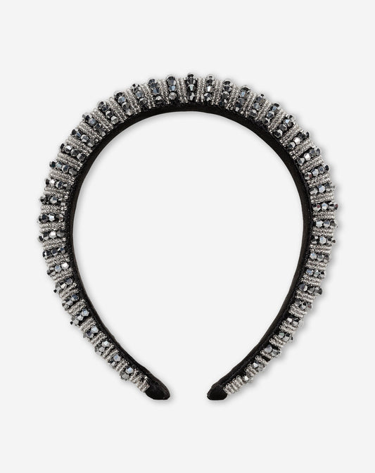 SPARKLE BEADS HEADBAND ZILVER