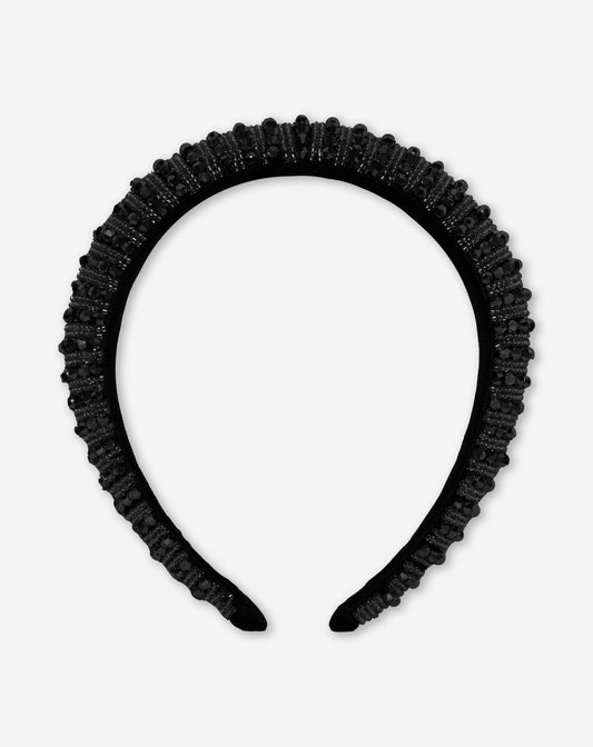 SPARKLE BEADS HEADBAND ZWART