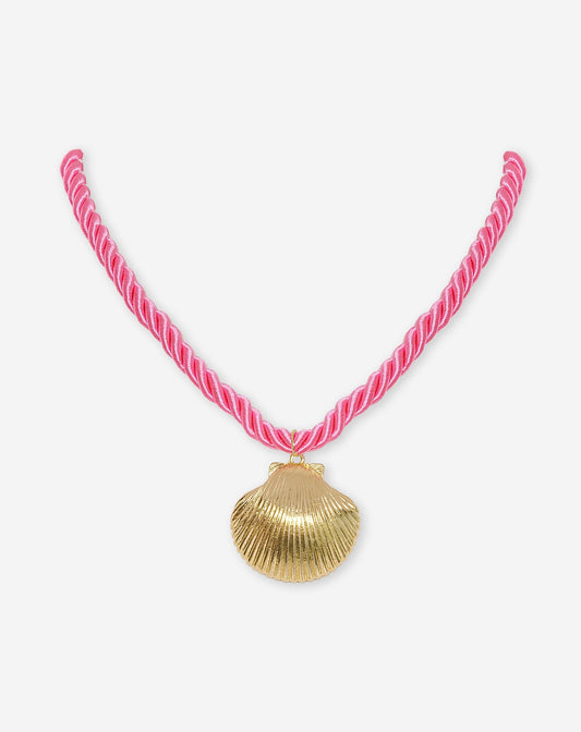 SEASHELL CORD NECKLACE ROZE