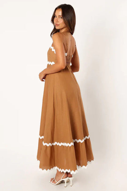 Ruth | Elegante Maxi-jurk met Speelse Biesdetails voor Dames