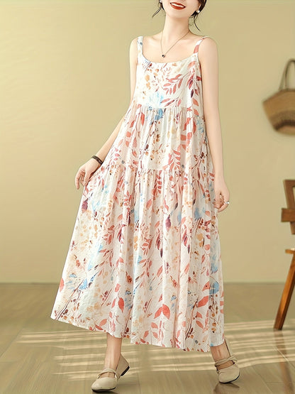 Tina | Elegante Maxi Jurk met Bloemenprint voor Zomerstijl