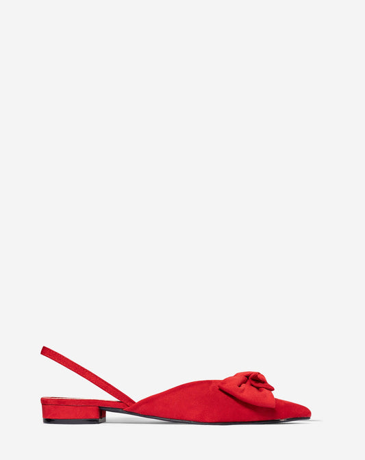 BOW SLINGBACK FLATS ROOD