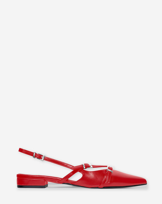 BUCKLE SLINGBACK FLATS ROOD