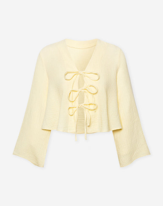 TARA MOUSSELINE TOP BOTERGEEL