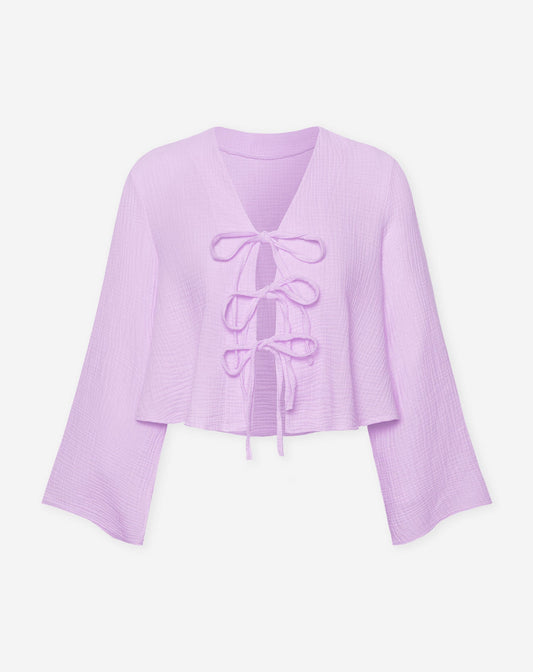 TARA MOUSSELINE TOP LILA