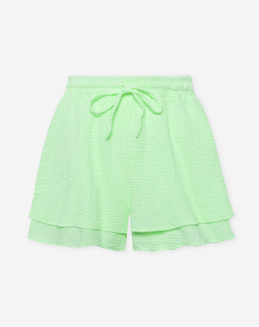 TARA MOUSSELINE SHORTS PISTACHE