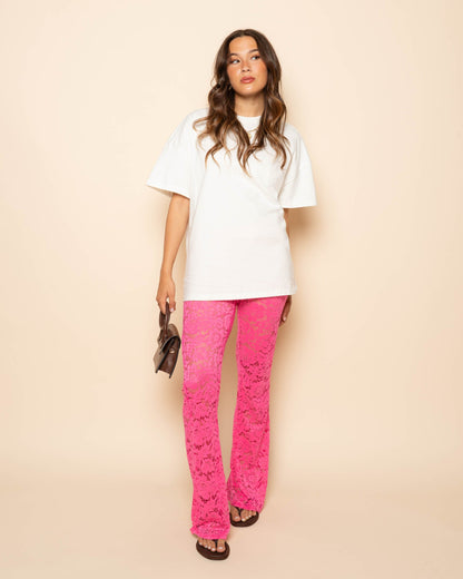LONG BASIC OVERSIZED TEE CRÈME