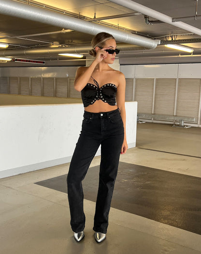 BOOTCUT JEANS GRIJS